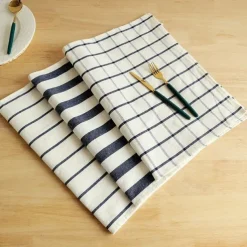 Mediterranean Nordic Style Cotton Color Woven Napkins, Tea Towels, Western Cuisine Background, Food Cloth