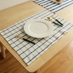 Mediterranean Nordic Style Cotton Color Woven Napkins, Tea Towels, Western Cuisine Background, Food Cloth