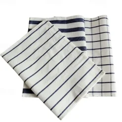 Mediterranean Nordic Style Cotton Color Woven Napkins, Tea Towels, Western Cuisine Background, Food Cloth