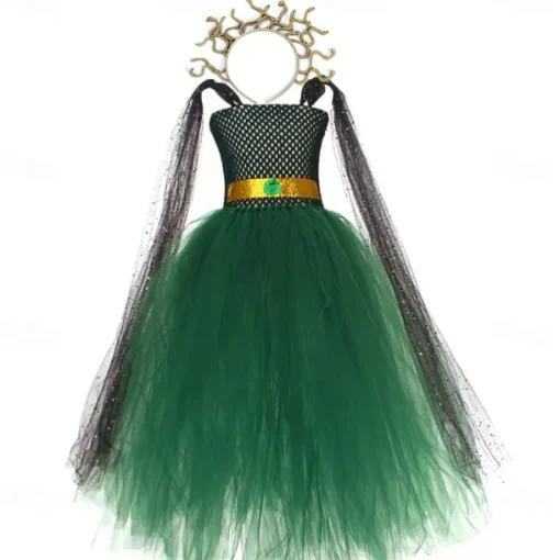 Medusa Halloween Dress Cosplay Costume Tutu Cosplay Kid's Girls' Carnival Masquerade Performance Party Halloween Easy Halloween Costumes Dress Up