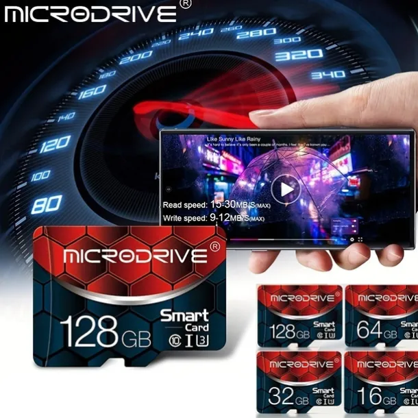 Memory Card Class 10 High Speed 128GB 64GB 32GB 16GB SD U3 TF Memory Card Flash Micro Tf SD Card Storage Expansion SD Adapter for Smart Phone DVR