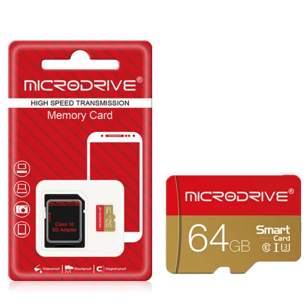 Memory Card 32GB 64GB 128GB 256GB U3 Mini SD Card Class 10 TF Flash Card Micro Tf SD Cards Memory Card For Mobile Phone PC Earphone Speaker HD Camera PSP SD Adapter