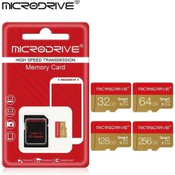 Memory Card 32GB 64GB 128GB 256GB U3 Mini SD Card Class 10 TF Flash Card Micro Tf SD Cards Memory Card For Mobile Phone PC Earphone Speaker HD Camera PSP SD Adapter