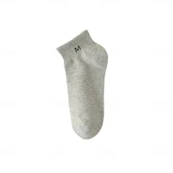 Men 1 Pair Socks No Show & Liner Socks Black White Color Plain School Formal Outdoor Medium Summer Spring Fall Winter Daily Casual