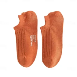 Men 1 Pair Socks No Show & Liner Socks Black White Color Plain School Formal Outdoor Medium Summer Spring Fall Daily Casual
