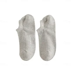 Men 1 Pair Socks No Show & Liner Socks Black White Color Plain School Formal Outdoor Medium Summer Spring Fall Daily Casual