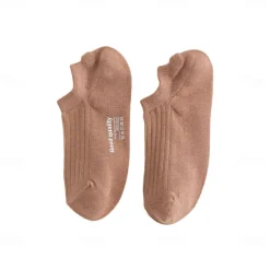 Men 1 Pair Socks No Show & Liner Socks Black White Color Plain School Formal Outdoor Medium Summer Spring Fall Daily Casual