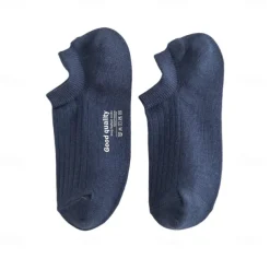 Men 1 Pair Socks No Show & Liner Socks Black White Color Plain School Formal Outdoor Medium Summer Spring Fall Daily Casual