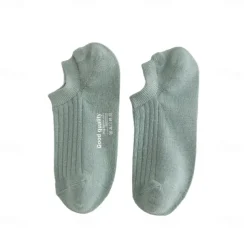 Men 1 Pair Socks No Show & Liner Socks Black White Color Plain School Formal Outdoor Medium Summer Spring Fall Daily Casual