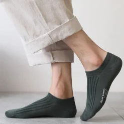 Men 1 Pair Socks No Show & Liner Socks Black White Color Plain School Formal Outdoor Medium Summer Spring Fall Daily Casual