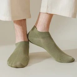 Men 1 Pair Socks No Show & Liner Socks Black White Color Plain School Formal Outdoor Thin Summer Spring Fall Daily Casual