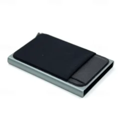 Men Business Aluminum Wallet with Or Without Back Pocket Cash ID Card Holder RFID Blocking Slim Metal Wallet Coin Purse