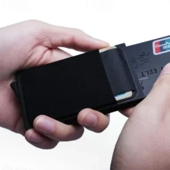 Men Business Aluminum Wallet with Or Without Back Pocket Cash ID Card Holder RFID Blocking Slim Metal Wallet Coin Purse