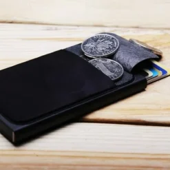 Men Business Aluminum Wallet with Or Without Back Pocket Cash ID Card Holder RFID Blocking Slim Metal Wallet Coin Purse