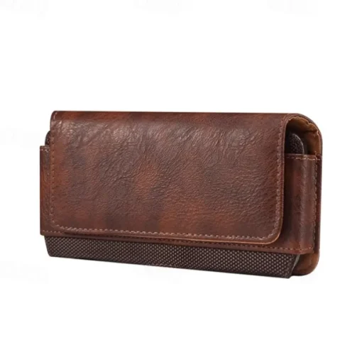 Men Genuine Leather Waist Pack Thick Cowhide Waist Bags Functional Leather Shoulder Bag Mini Travel Chest Bag Phone Pack