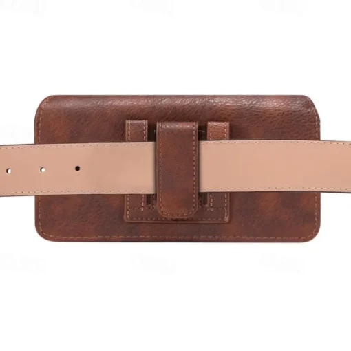 Men Genuine Leather Waist Pack Thick Cowhide Waist Bags Functional Leather Shoulder Bag Mini Travel Chest Bag Phone Pack