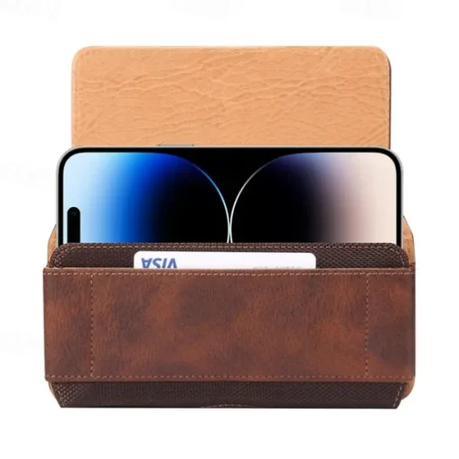 Men Genuine Leather Waist Pack Thick Cowhide Waist Bags Functional Leather Shoulder Bag Mini Travel Chest Bag Phone Pack