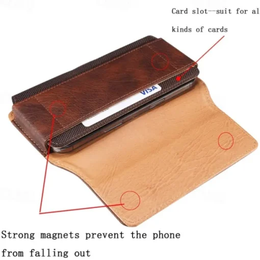 Men Genuine Leather Waist Pack Thick Cowhide Waist Bags Functional Leather Shoulder Bag Mini Travel Chest Bag Phone Pack
