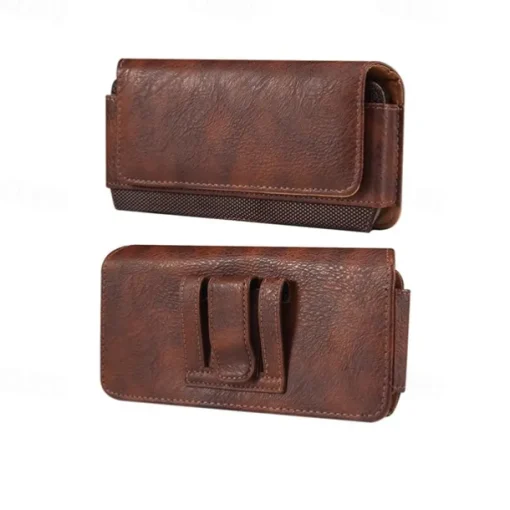 Men Genuine Leather Waist Pack Thick Cowhide Waist Bags Functional Leather Shoulder Bag Mini Travel Chest Bag Phone Pack