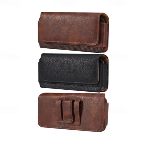 Men Genuine Leather Waist Pack Thick Cowhide Waist Bags Functional Leather Shoulder Bag Mini Travel Chest Bag Phone Pack