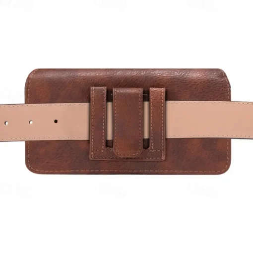 Men Genuine Leather Waist Pack Thick Cowhide Waist Bags Functional Leather Shoulder Bag Mini Travel Chest Bag Phone Pack