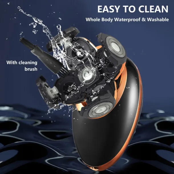 Men Head Shavers Wet and Dry Detachable Electric Shaver Nose Hair Trimmer Face Brush Grooming Set Rechargeable Razor