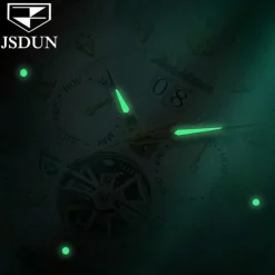Men Mechanical Watch Fashion Casual Wristwatch Automatic Self-winding Luminous Calendar Date Week Steel Watch