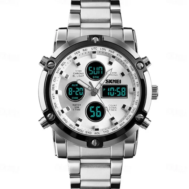 Men Mechanical Watch Luxury Large Dial Waterproof Stainless Steel Watch