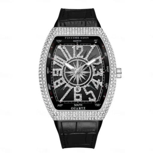 Men Quartz Watch Creative Outdoor Fashion Wristwatch Calendar Waterproof Decoration Leather Watch