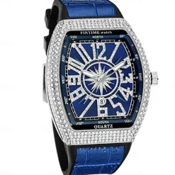 Men Quartz Watch Creative Outdoor Fashion Wristwatch Calendar Waterproof Decoration Leather Watch