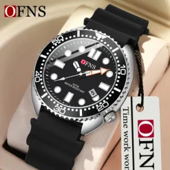 Men Quartz Watch Minimalist Fashion Casual Wristwatch Luminous Calendar Waterproof World Time Rubber Watch