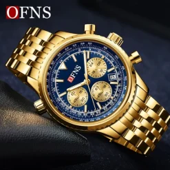 Men Quartz Watch Outdoor Sports Fashion Casual Luminous Calendar Waterproof Decoration Steel Watch