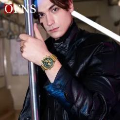 Men Quartz Watch Outdoor Sports Fashion Casual Luminous Calendar Waterproof Decoration Steel Watch