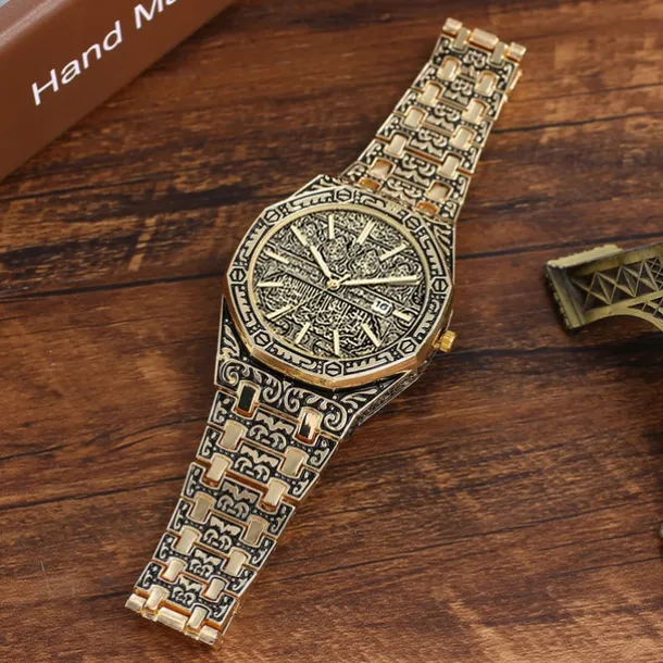 Men Quartz Watch Wrist Watch Calendar Large Dial Waterproof Alloy Watch