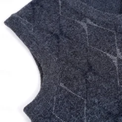 Men Sweater Vest Knit Geometric V Neck Smart Casual Formal Vacation Clothing Apparel Spring Autumn Wine Dark Green S M L