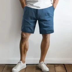 Men's 100% Cotton Cargo Shorts Patchwork Zipper Pocket Solid Color Knee Length Wedding Outdoor Party Vacation Vintage Light Khaki Black Micro-elastic