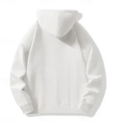 Men's 100% Cotton Full Zip Hoodie Black White Hooded Graphic Zipper Pocket Sports & Outdoor Casual Daily Streetwear Cool Designer Spring Fall Clothing Apparel Hoodies Sweatshirts