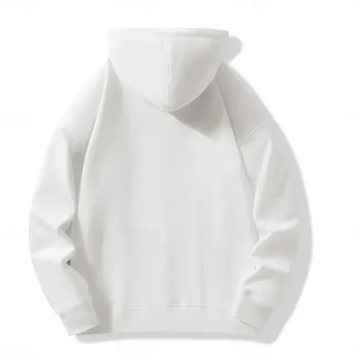 Men's 100% Cotton Full Zip Hoodie Black White Hooded Graphic Zipper Pocket Sports & Outdoor Casual Daily Streetwear Cool Designer Spring Fall Clothing Apparel Hoodies Sweatshirts