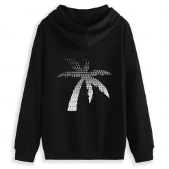Men's 100% Cotton Full Zip Hoodie Black White Hooded Graphic Tree Zipper Print Christmas Christmas Gifts Sports & Outdoor Vintage Cool Designer Fall Winter Clothing Apparel Hoodies Sweatshirts