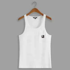 Men's 100% Cotton Graphic Fashion Outdoor Casual 3D Print Tank Top Vest Top Undershirt Street Casual Daily T shirt White Sleeveless Crew Neck Shirt Spring & Summer Clothing Apparel