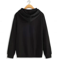 Men's Cotton Hoodie Pullover Basic Fashion Daily Casual Hoodies Letter Black Long Sleeve Holiday Vacation Streetwear Hooded Spring & Fall Clothing Apparel Designer