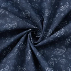 Men's 100% Cotton Paisley Shirt Button Down Shirt Casual Shirt Long Sleeve Vintage Hawaiian Artistic School Performance Wedding Spring Fall Turndown Button Up Navy Blue