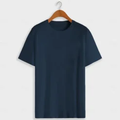 Men's 100% Cotton T Shirt Solid Color Crew Neck School Training Short Sleeve Crewneck Clothing Apparel Elegant Neutral Daily