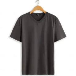 Men's 100% Cotton T shirt Tee Tee Top Plain V Neck Street Vacation Short Sleeves Clothing Apparel 100% Cotton Fashion Designer Classic