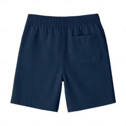 Men's 100% French Linen Shorts Beach Shorts Drawstring Elastic Drawstring Waist Plain Breathable Moisture Wicking Short Formal Wedding Outdoor Elegant Vacation White Yellow Micro-elastic