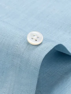 Men's 100% Linen Shirt wash-and-wear no-iron Blue Army Green Beige Long Sleeve Solid Color Rolled collar Outdoor Causal Buttons Clothing Apparel Daily Casual Daily Leisure