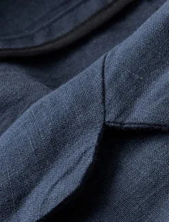 Men's 100% Linen Blazer Blazer Business Cocktail Party Wedding Party Fashion Casual Spring Autumn / Fall 100% Linen Plain Pocket Buttons Comfortable Single Breasted Blazer White Navy Blue khaki Gray