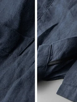 Men's 100% Linen Blazer Blazer Business Cocktail Party Wedding Party Fashion Casual Spring Autumn / Fall 100% Linen Plain Pocket Buttons Comfortable Single Breasted Blazer White Navy Blue khaki Gray