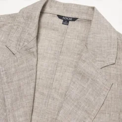 Men's 100% Linen Blazer Jacket Wedding Party Anniversary Summer Spring Linen Solid Color Single Breasted One-button Blazer Blue Beige