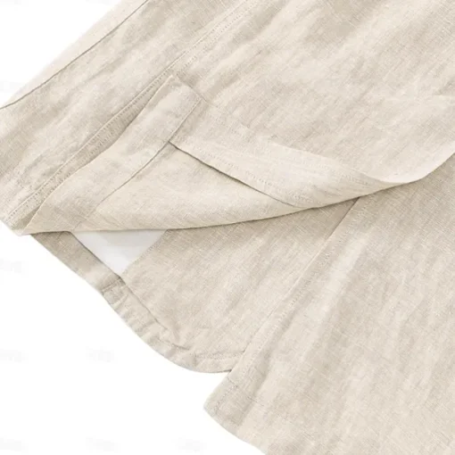 Men's 100% Linen Blazer Jacket Wedding Party Anniversary Summer Spring Linen Solid Color Single Breasted One-button Blazer Blue Beige